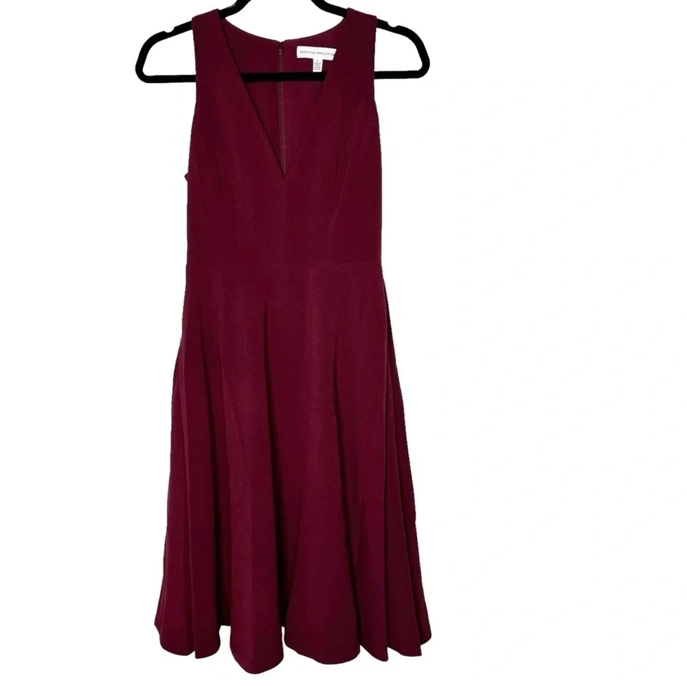 Dress The Population Catalina Dress in Burgundy Small - Picture 3 of 11